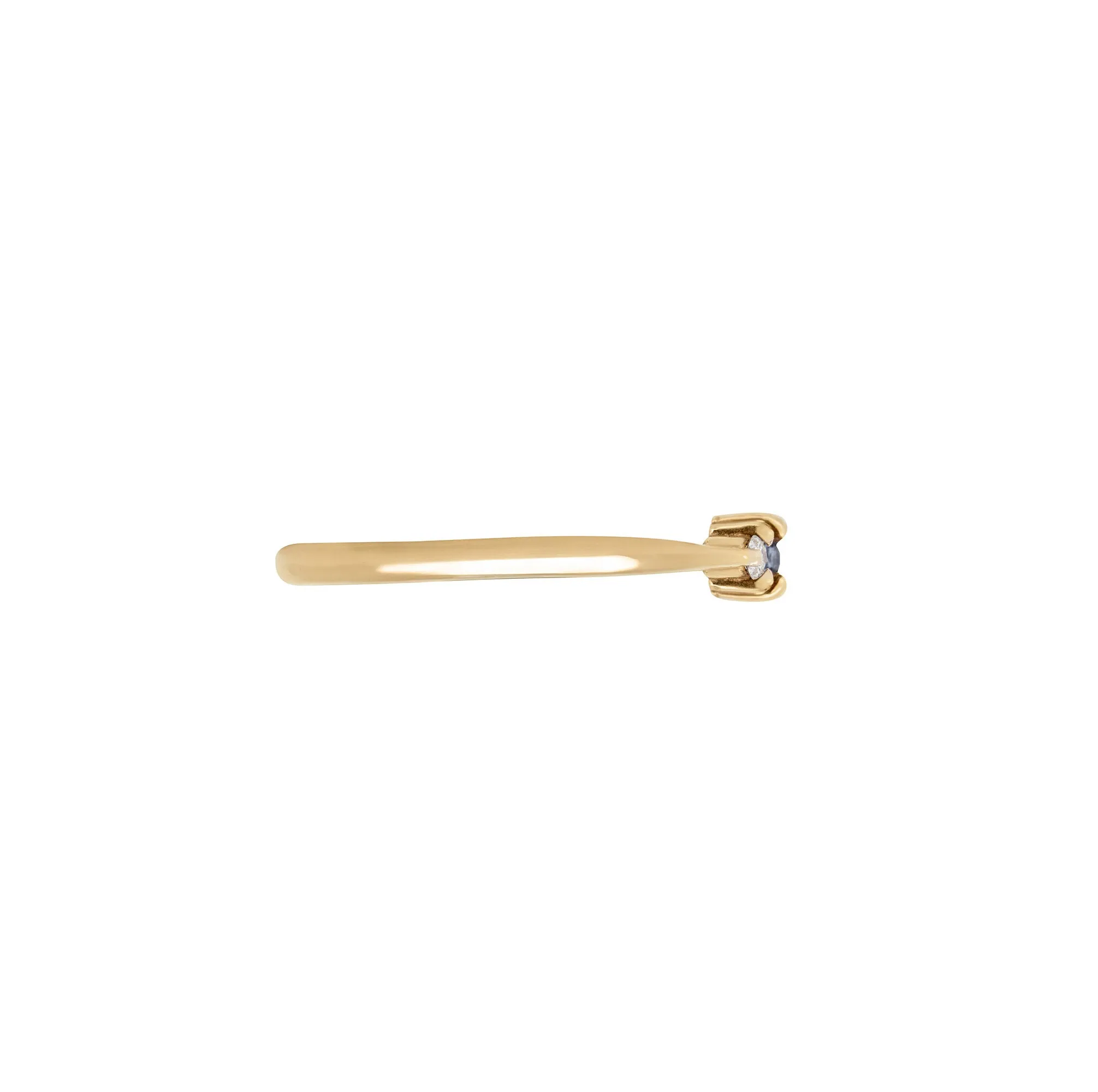 Promise me Tomorrow Blue Sapphire Ring - 14k Polished Gold