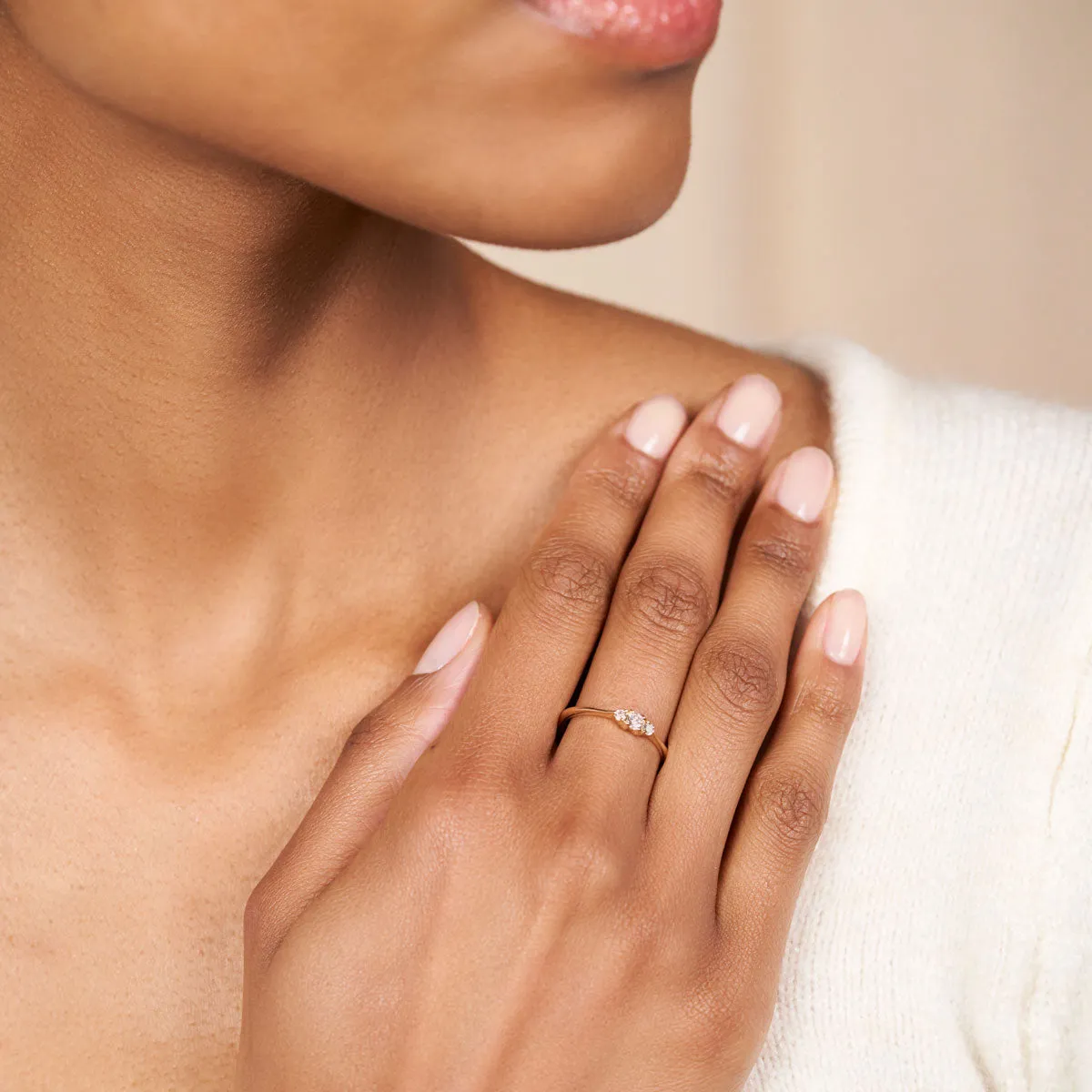 Promise me Tomorrow Diamond Ring - 14k Polished Gold