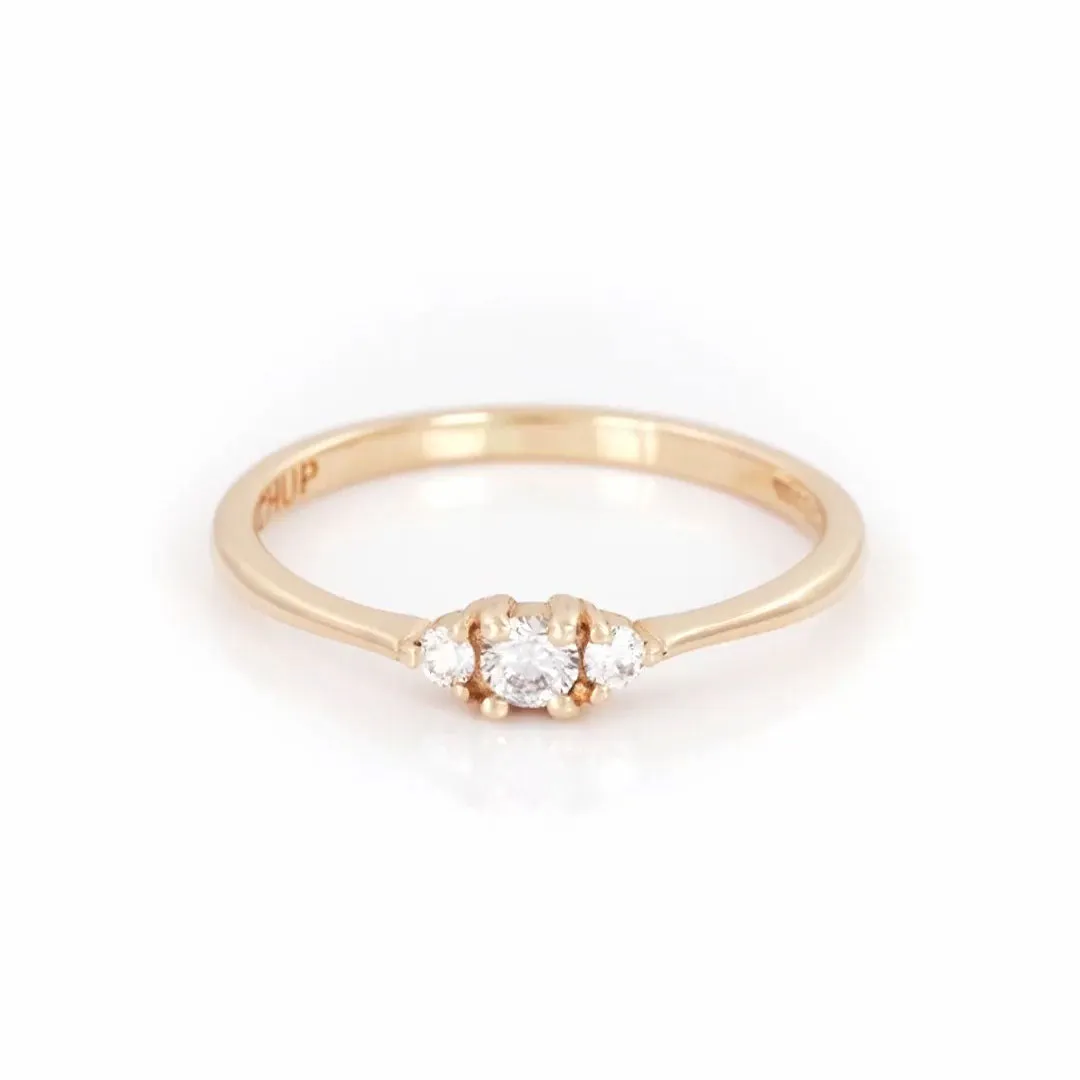 Promise me Tomorrow Diamond Ring - 14k Polished Gold