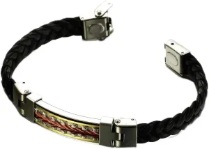 Pu Leather Bracelets & Bangles Stainless Steel Luxury for Men Black Color Wrap Bracelet