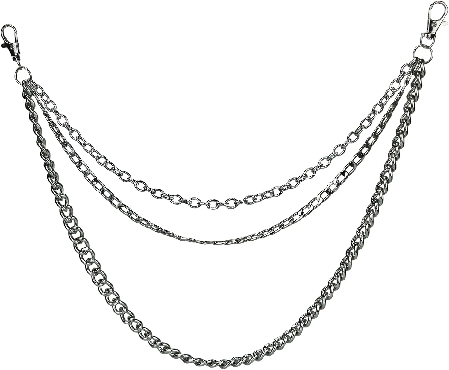 Punk Trousers Chain Hip Hop Pants Chain Pocket Chain Belt Chain Rock Jean Chain for Eboy and Egirl, Wallet Chains for Men and Women