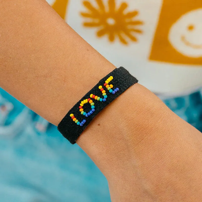 Pura Vida Woven Seed Bead Love Bracelet