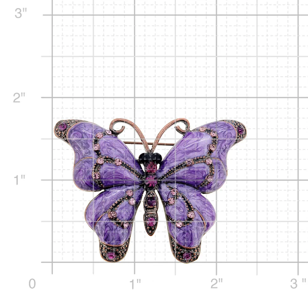 Purple Butterfly Pin Brooch