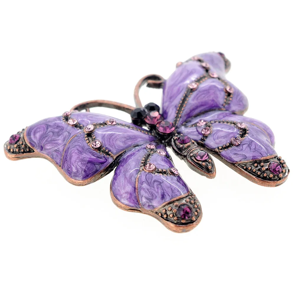 Purple Butterfly Pin Brooch