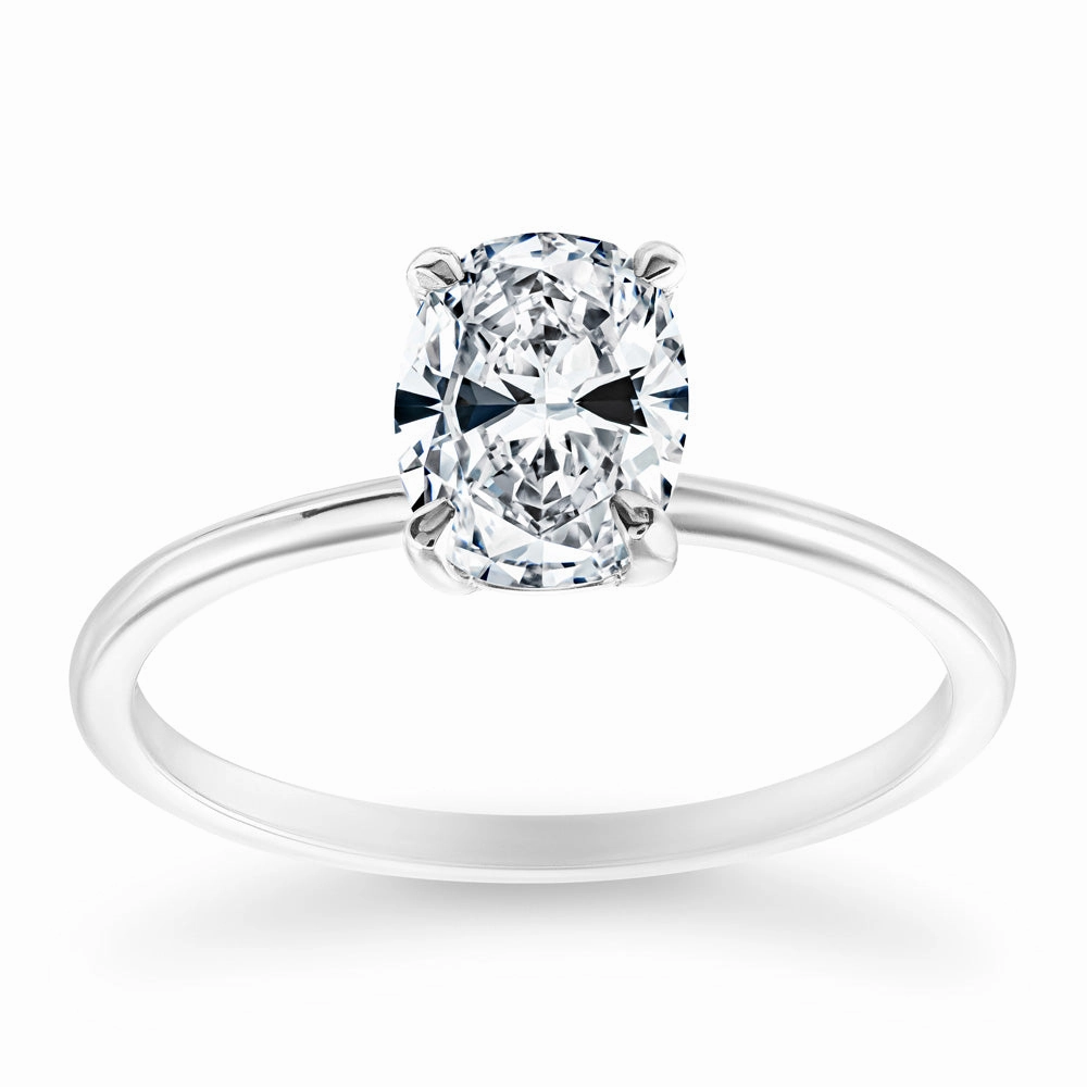 Maggie Lab Grown Diamond Claw Prong Solitaire Engagement Ring Complex pattern