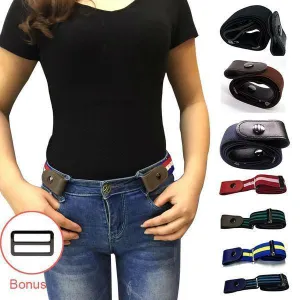 "Buckle-Free" Elastic Belt Buckles