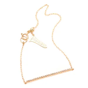 "Gossamer" Diamond Long Bar Bracelet