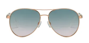 Rachel Aviator Sunglasses with Green Lens