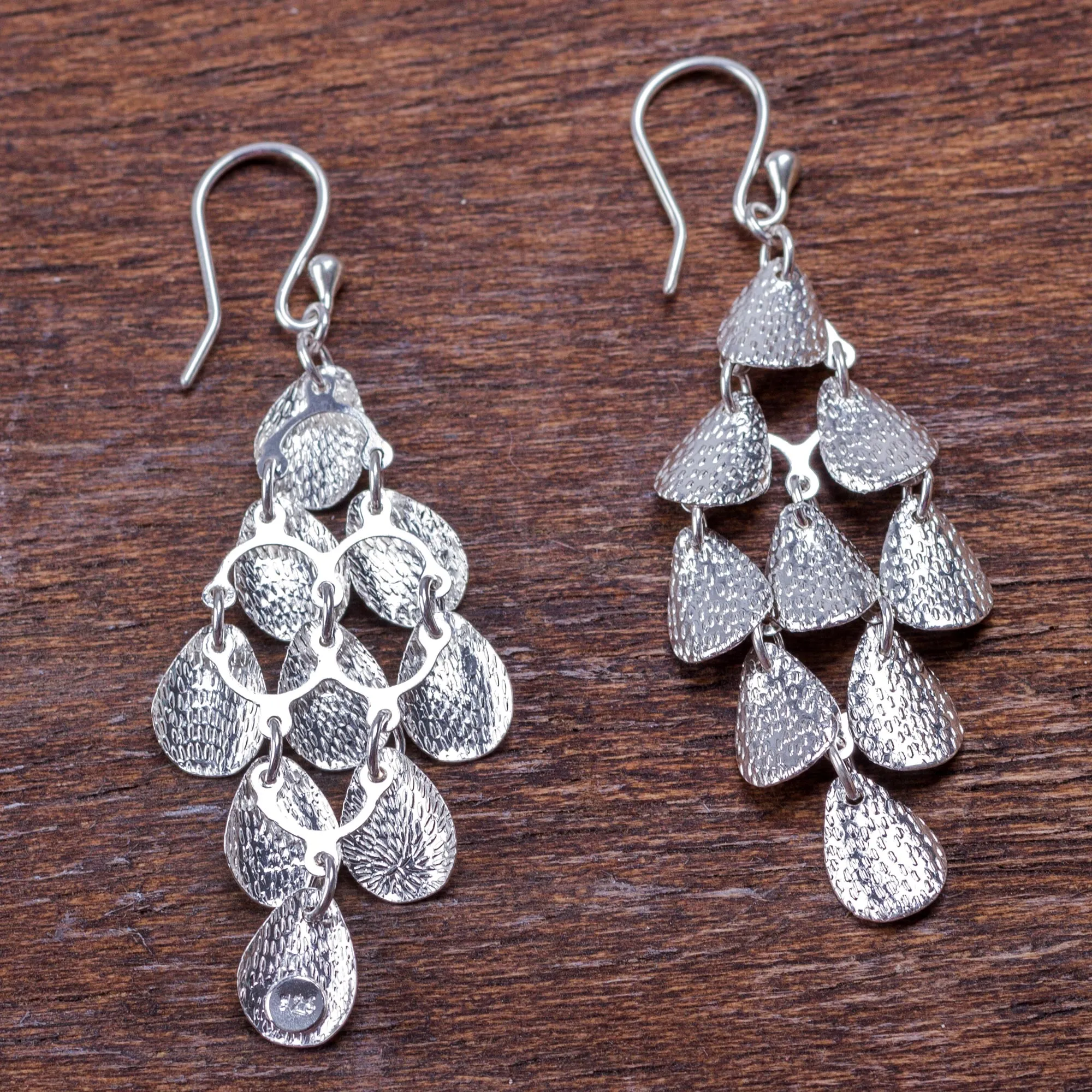 Rain Sterling Silver Long Chandelier Earrings