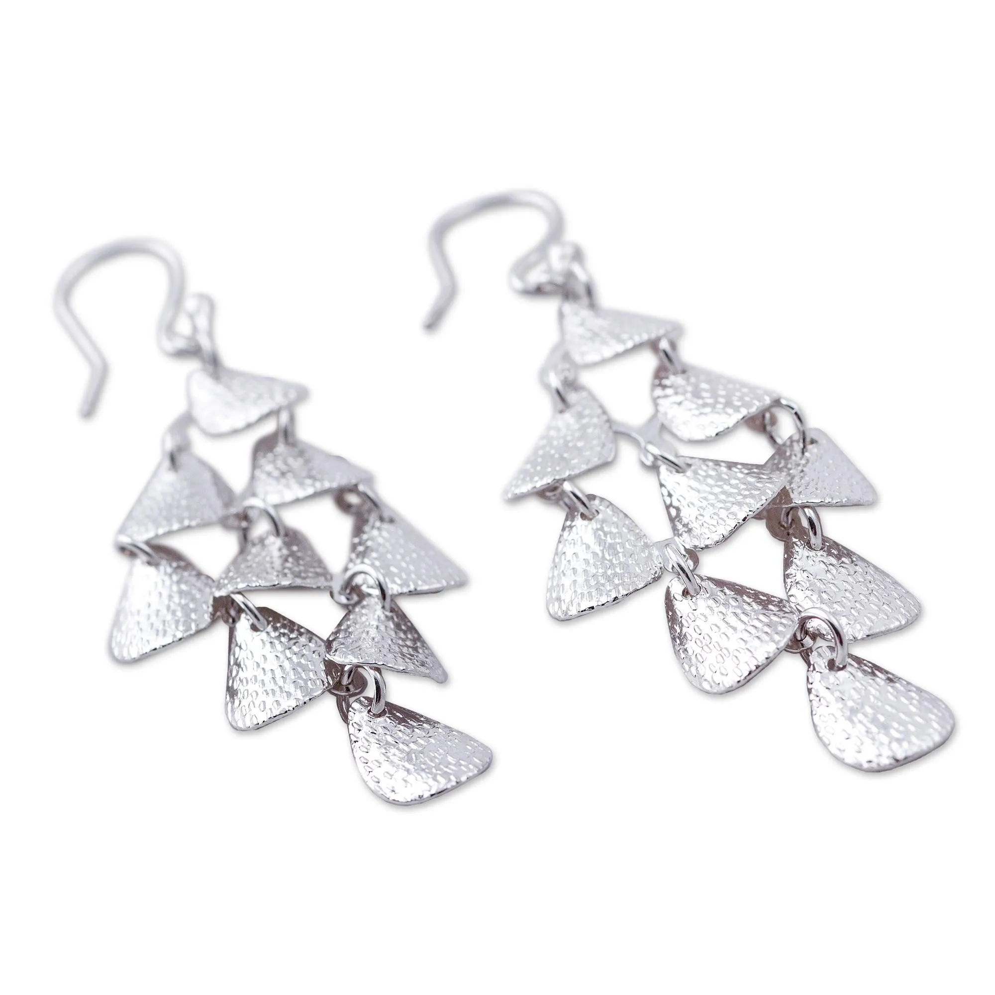 Rain Sterling Silver Long Chandelier Earrings