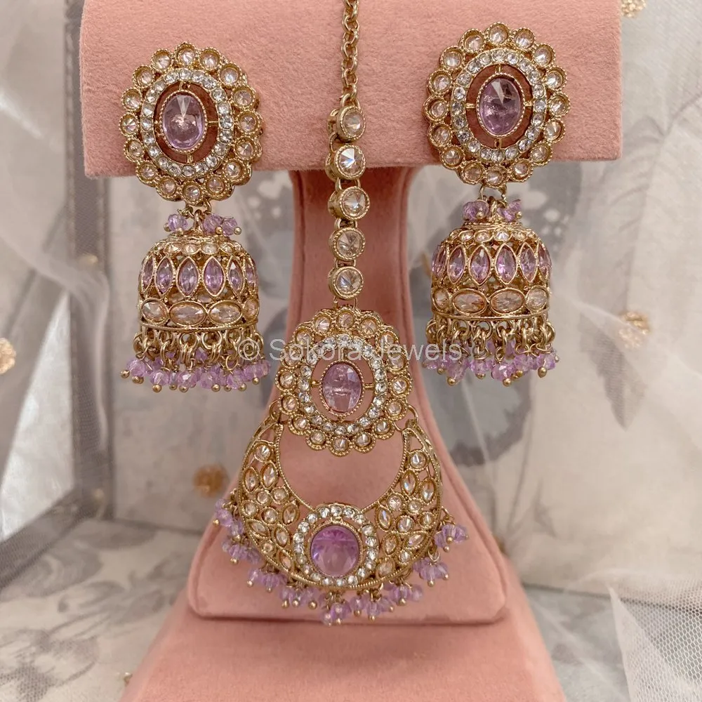 Raveen Choker Set - Lilac