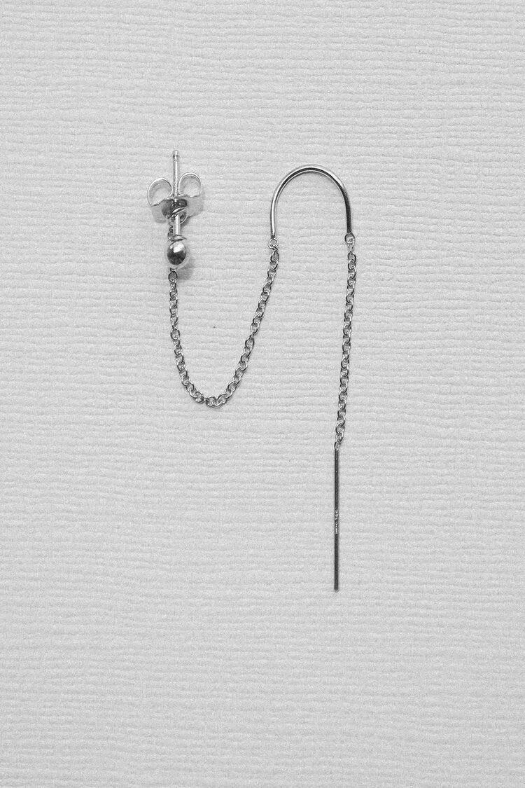 Rebecca Double Pierce Chain Earring