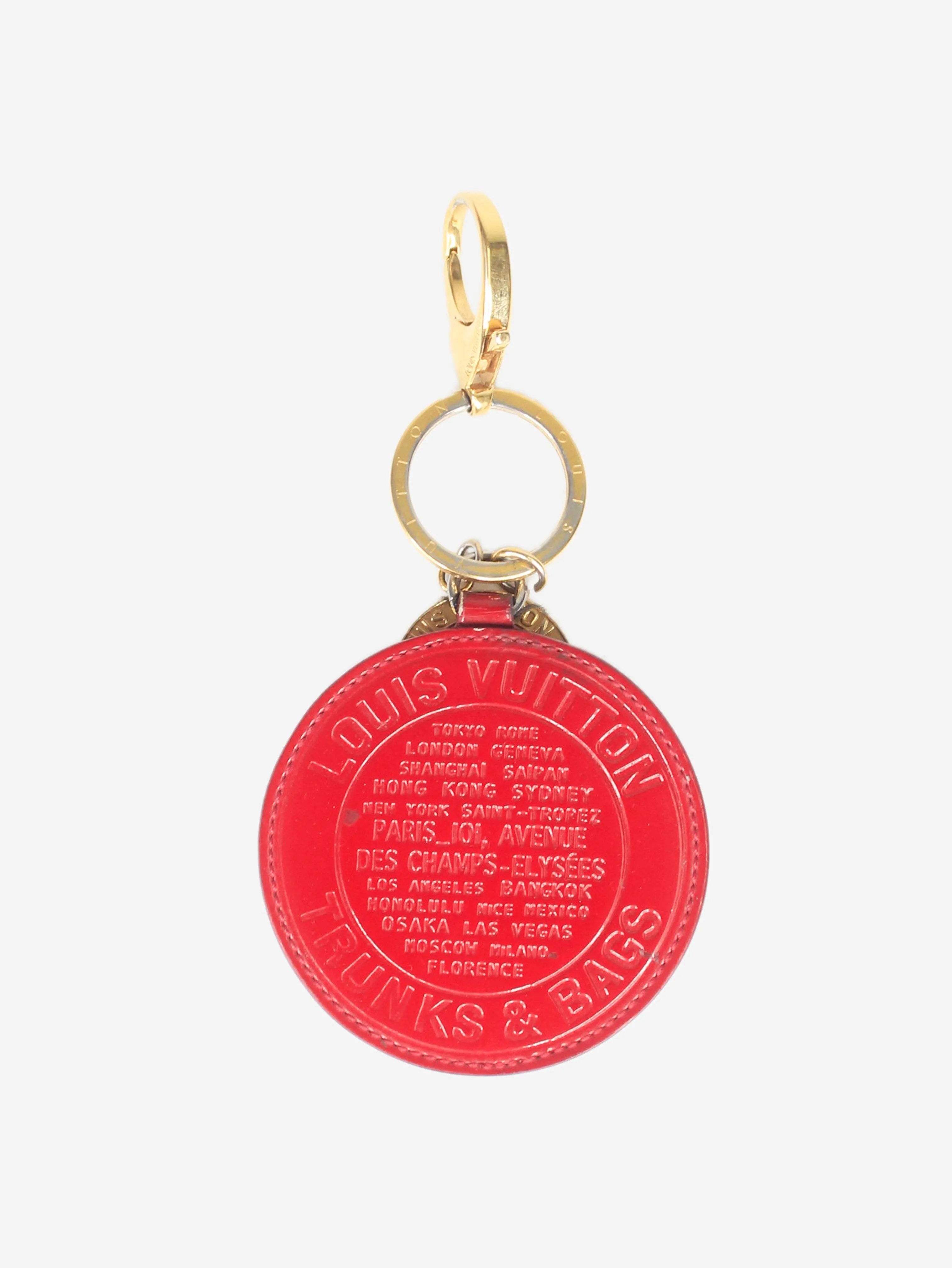 Red and gold Trunks & Bags keychain