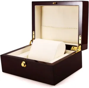 Red high-Gloss Lacquer Watch Storage Box Storage Box Watch Display Box with Detachable Table Pillow Pure Solid Wood Storage Box Smart Watch Sports Watch Display Box