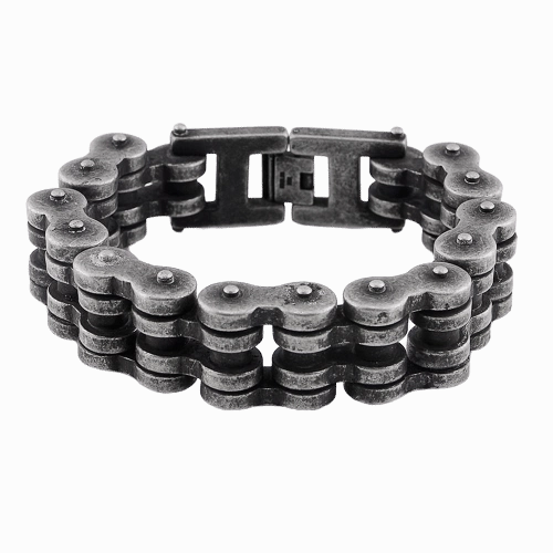 Reliable Amalgamations Innovative Design Cycolinks Retro Rustic Silver Bike Chain Bracelet