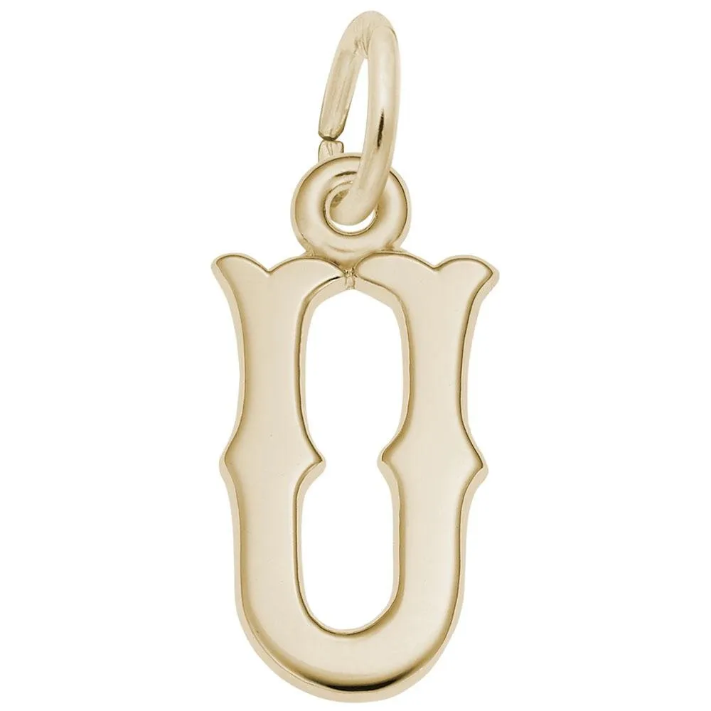 Rembrandt Charms - Blackletter Initial U Charm - 4766-021
