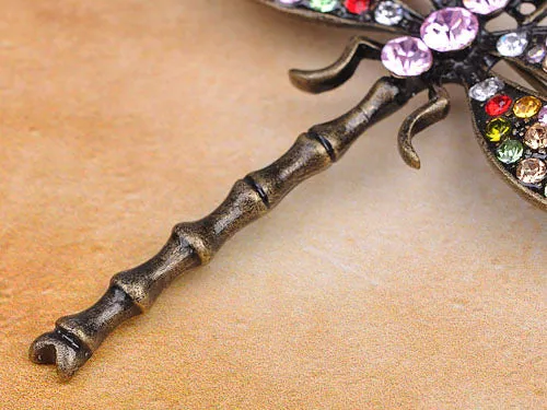 Reproduced Multi Color Dragonfly Brooch Pin