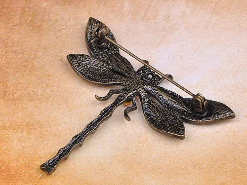 Reproduced Multi Color Dragonfly Brooch Pin