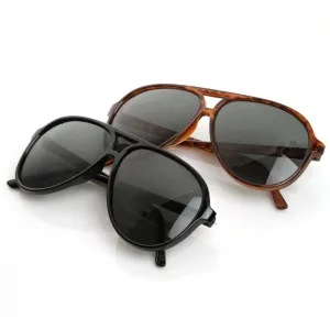 Retro 1980's Fashion Plastic Aviator Polarized Lens 6119 [2 Pack]
