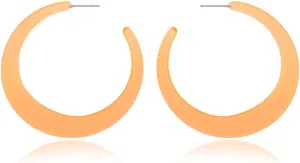 Retro Minimalist Acrylic C Shape Earrings Bohemia Statement Leopard Semicircle Hoops Acrylic Resin Round Circle Earrings for Women