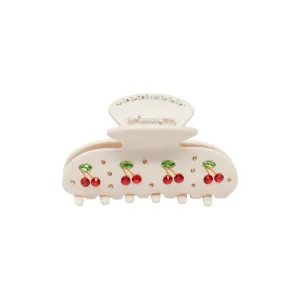 Rhinestone Cherry Hair Clip