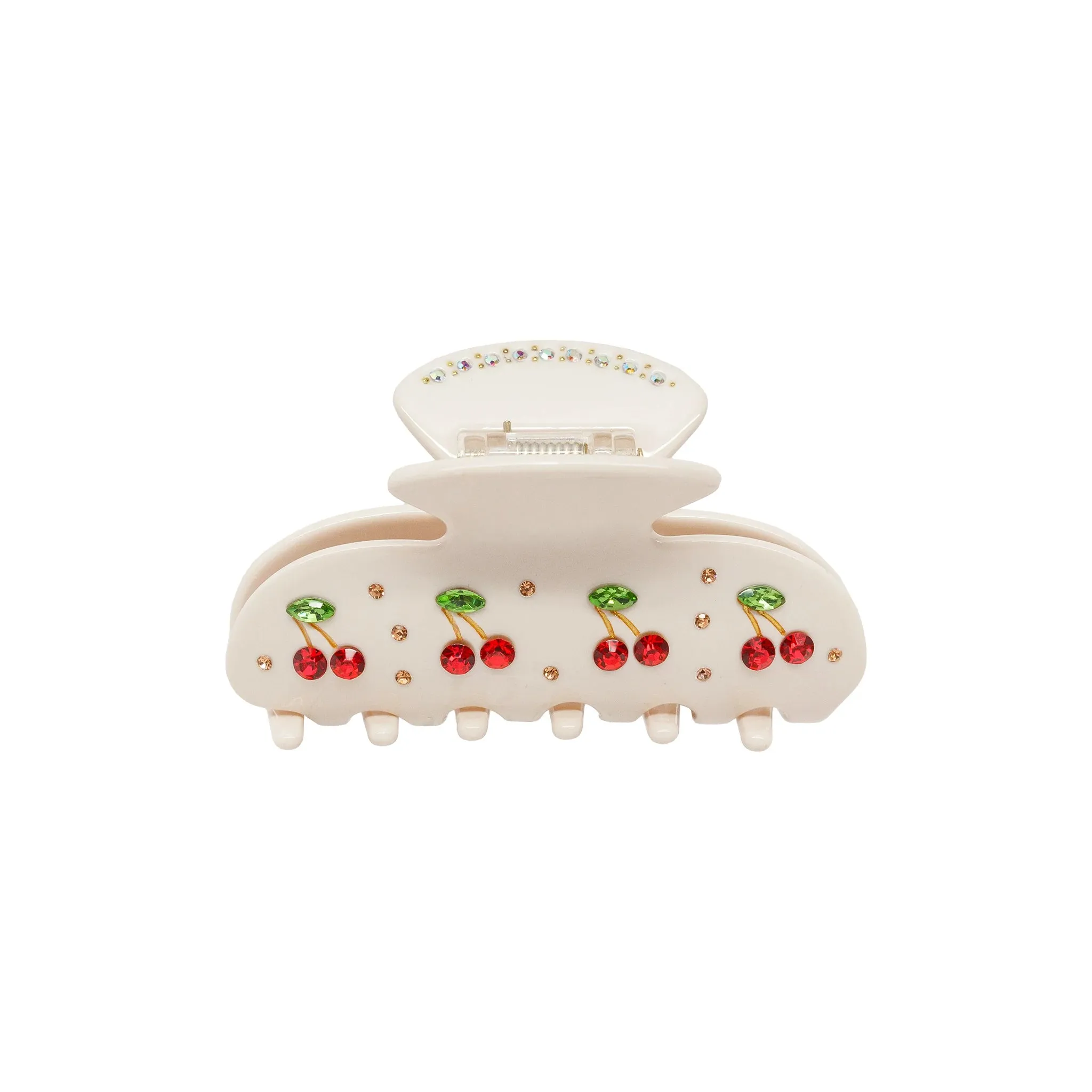 Rhinestone Cherry Hair Clip