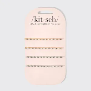 Rhinestone Extra Long Bobby Pins 4pc Set