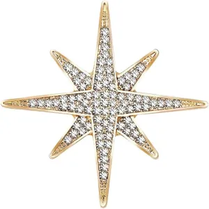 Rhinestones Star Brooch Pin for Women Men Simple Sparkly Crystal Corsage Brooches Lapel Pins Dresses Suit Scarf Shawl Clip Bouquet Badge Boutonniere Corsage Accessories