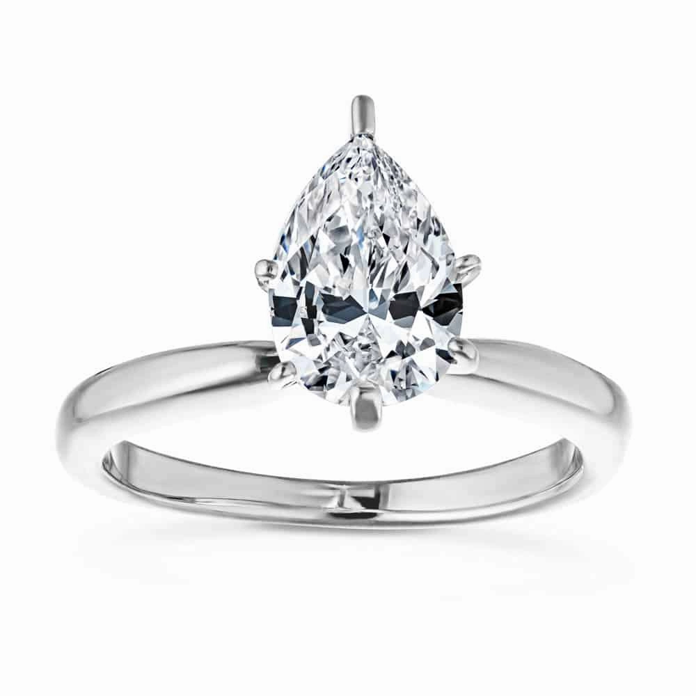 Riley Lab Grown Diamond Tapered Solitaire Engagement Ring Fantastic Ornament