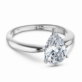 Riley Lab Grown Diamond Tapered Solitaire Engagement Ring Special Moment Geometric Shape
