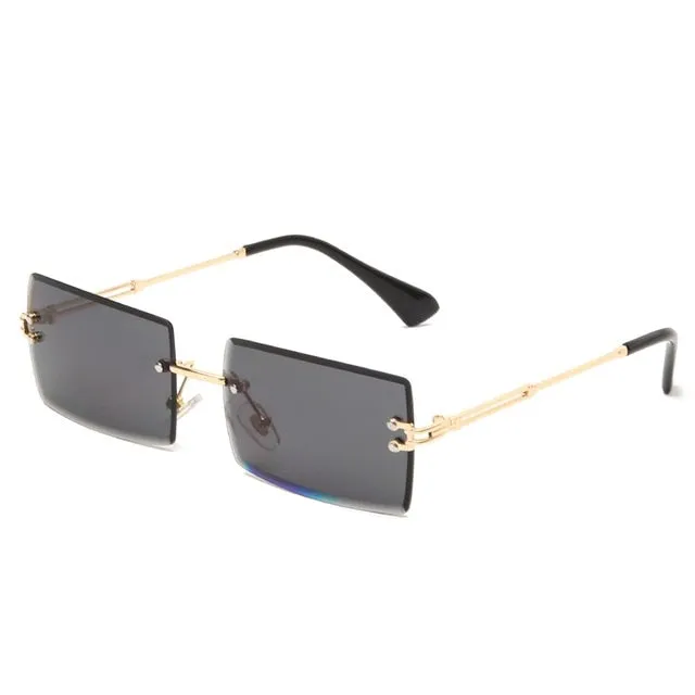 Rimless Square Sun Glasses