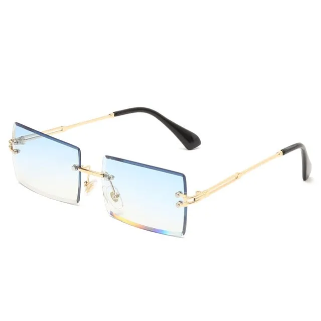 Rimless Square Sun Glasses