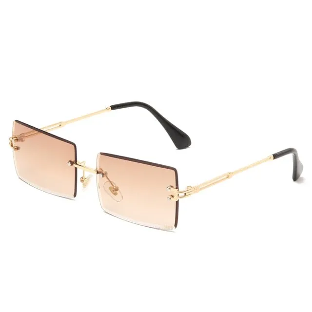 Rimless Square Sun Glasses