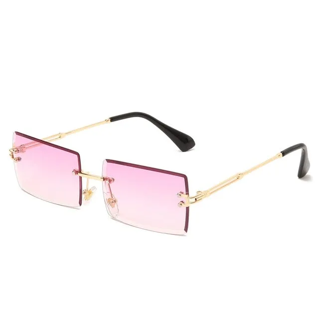 Rimless Square Sun Glasses