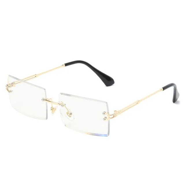 Rimless Square Sun Glasses