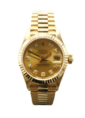 Rolex 26mm Datejust Watch - 18ct Yellow Gold - Ref 79178