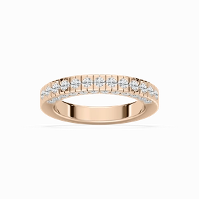 Romania 1 ? ctw Round Lab Grown Diamond Burnished Wedding Band Premium Style HighEnd Creation