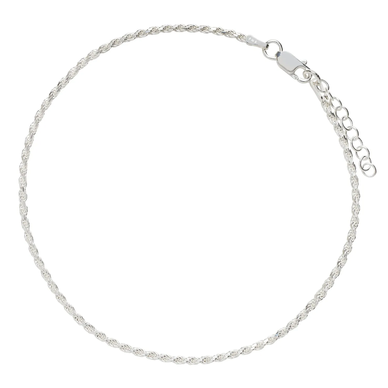 Rope Anklet | Sterling Silver