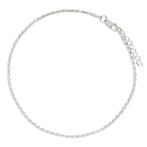 Rope Anklet | Sterling Silver