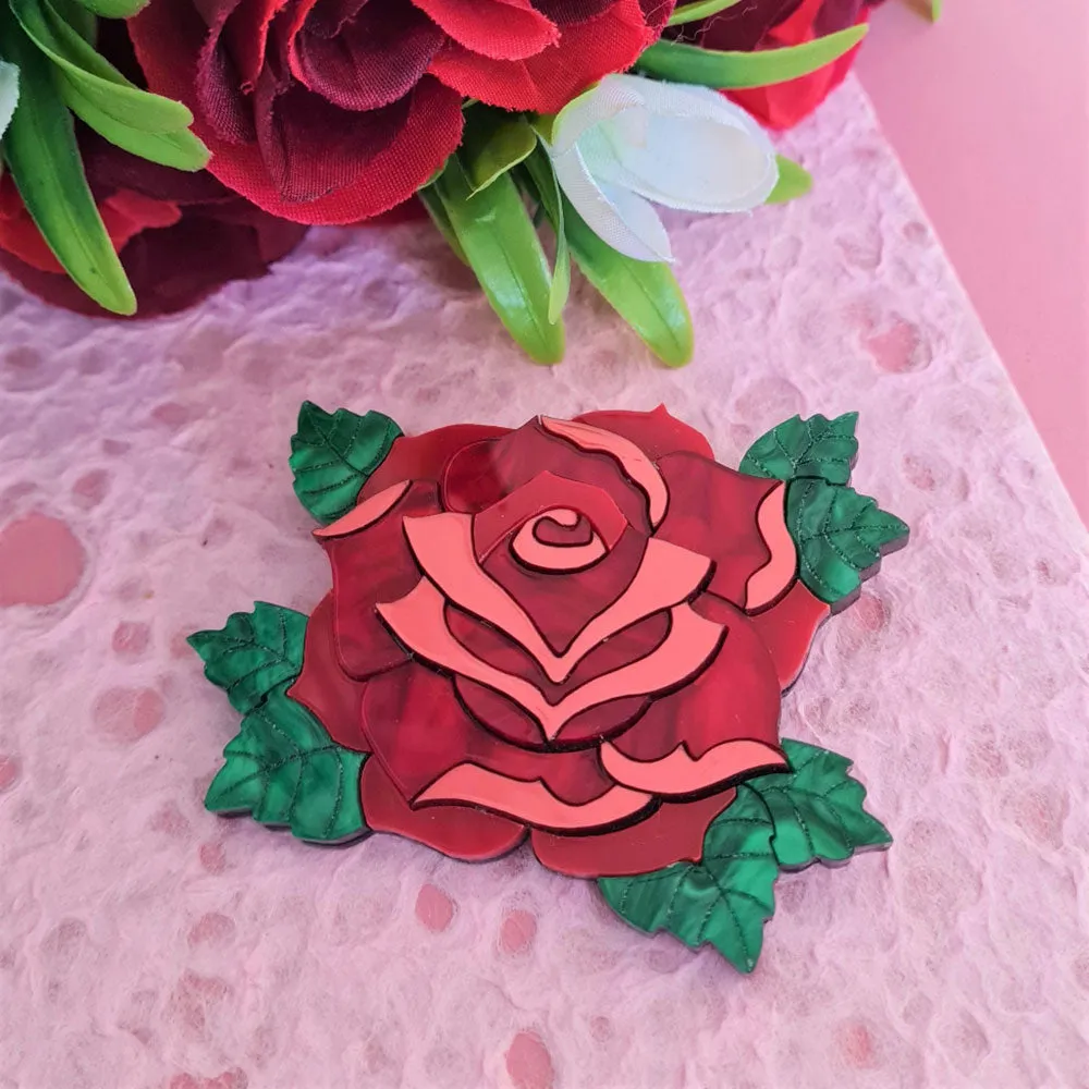 Rose Brooch by Cherryloco Jewellery