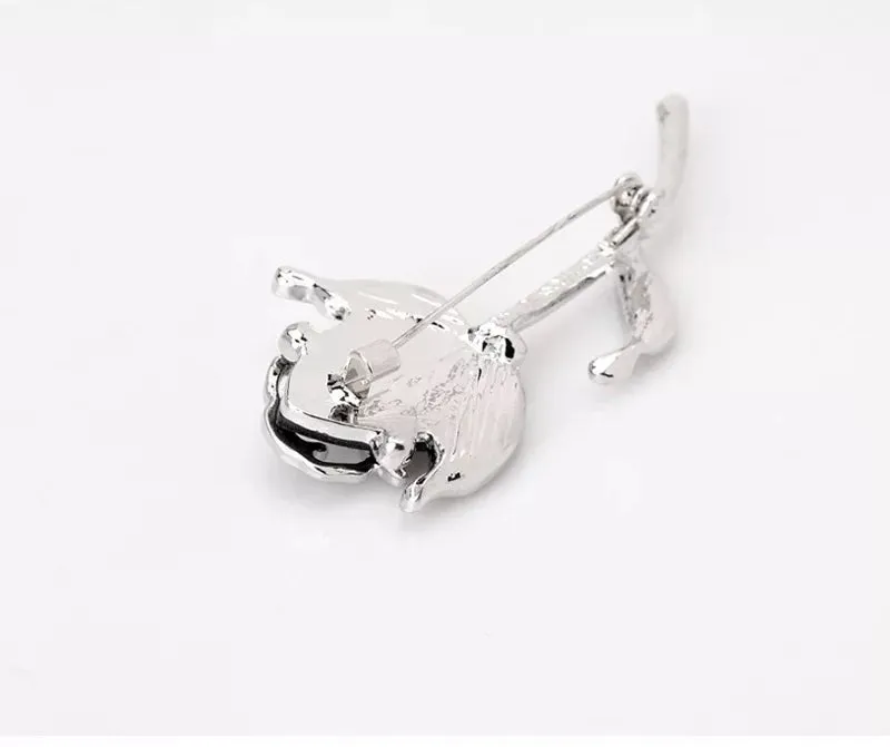 Rose brooch nacre