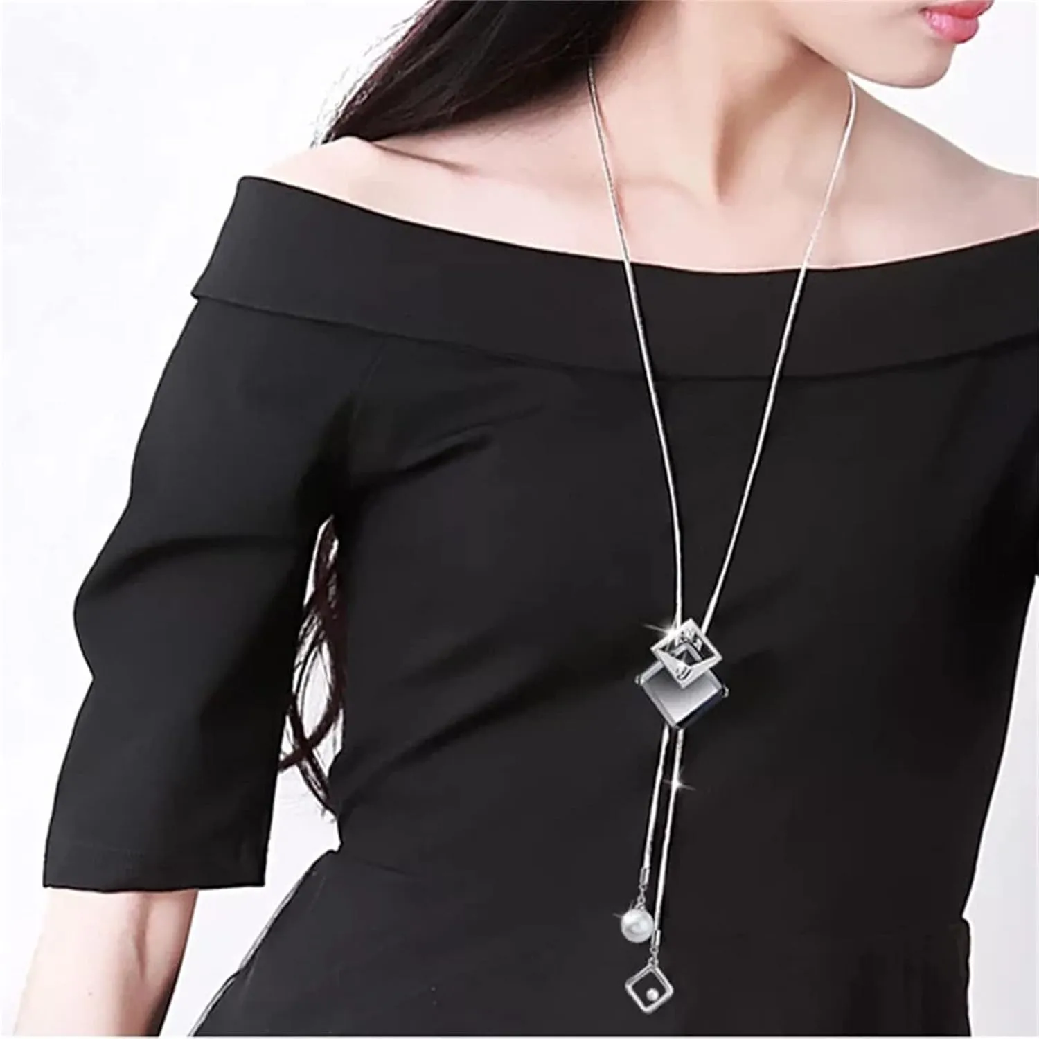 Rose Flower Necklace For Women Sweater Chain Statement Necklace Choker Adjustable Elegant Jewelry Accessories