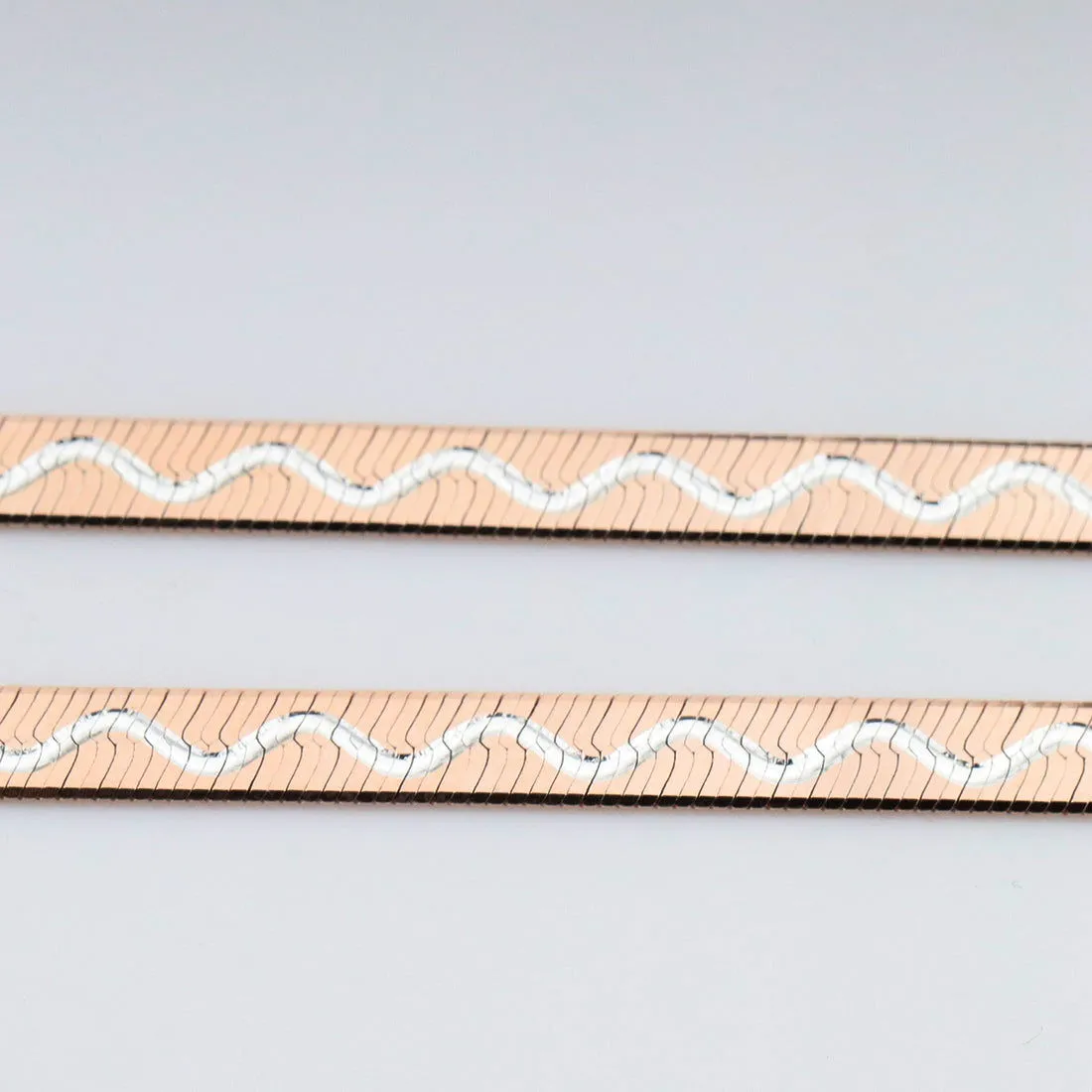 Rose Gold Slick Wave Anklet