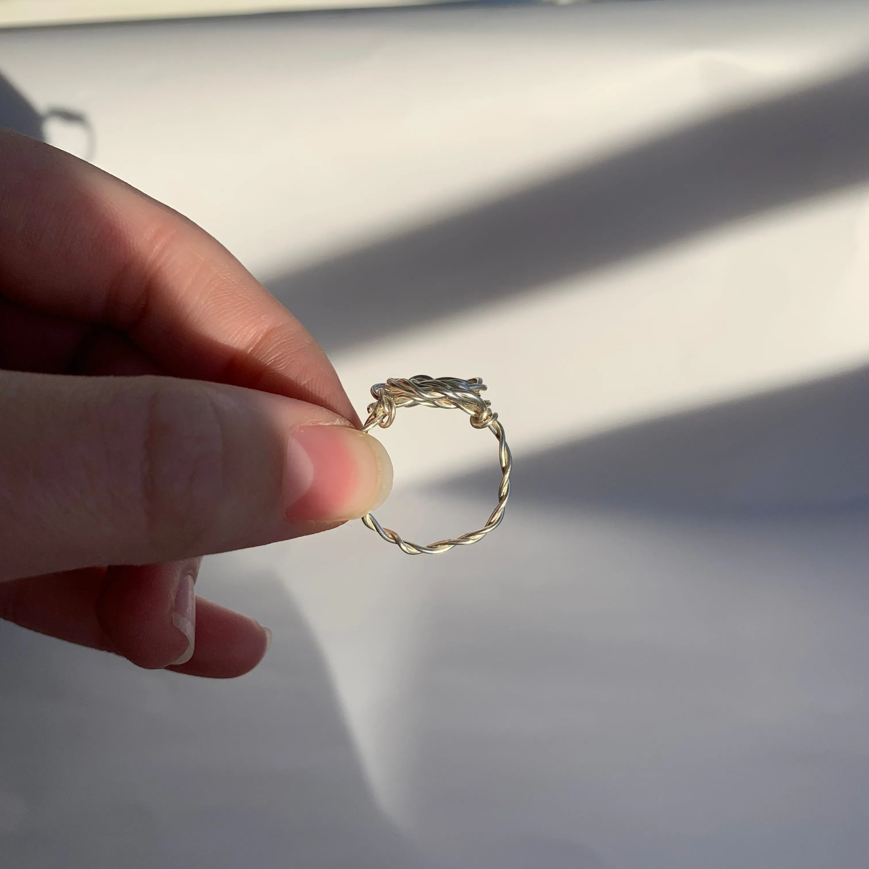 Rose Wire Wrapped Ring