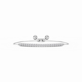 Round Lab Grown Diamond Adjustable Bolo Bracelet Award-winning Trusted Companion