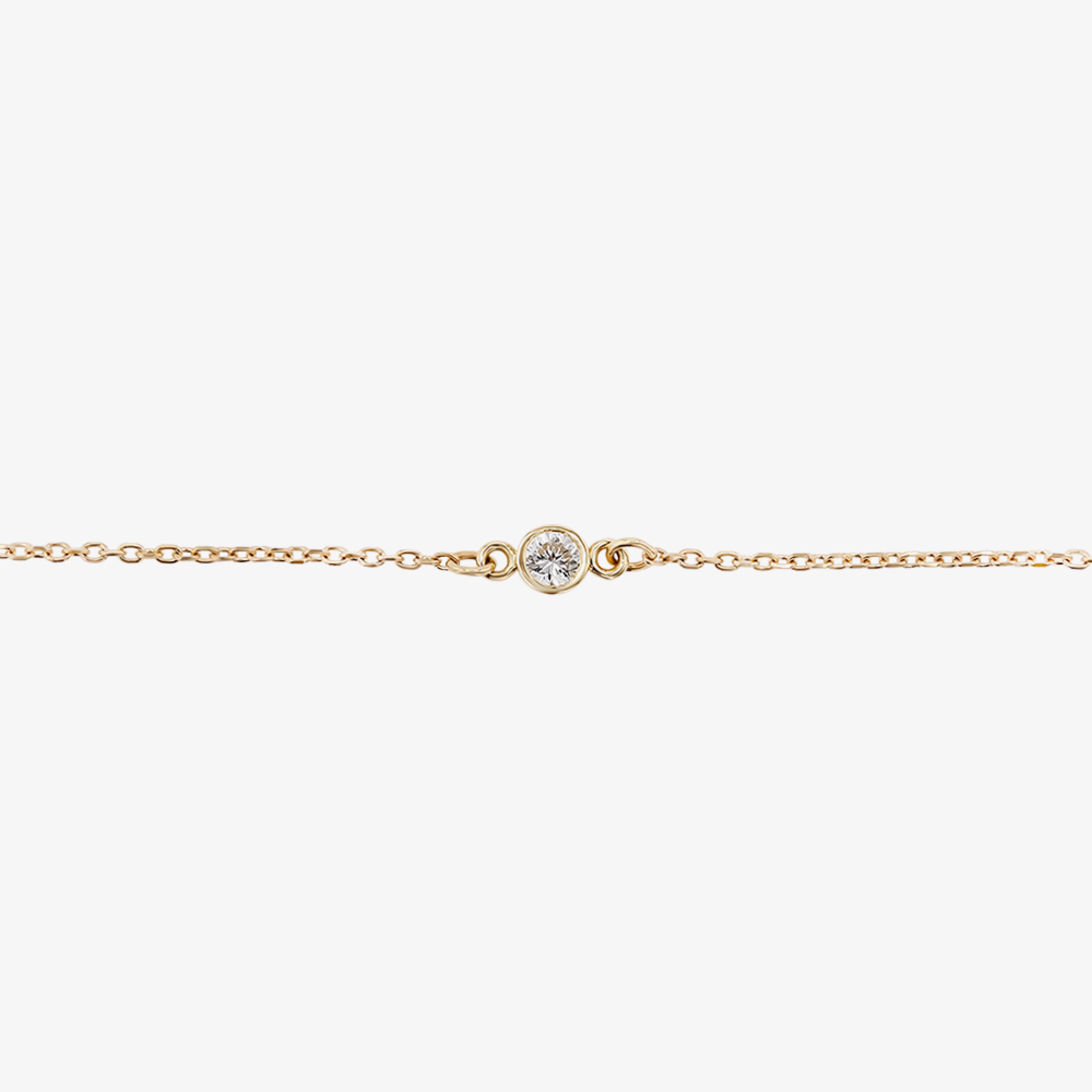Stellar Reputation Tomorrow??s Antique Round Lab Grown Diamond Bezel Set Solitiare Chain Bracelet  - 7 Inches