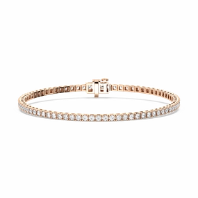 Creative Outlet Round Lab Grown Diamond Petite Classic Tennis Bracelet  - 7 Inches