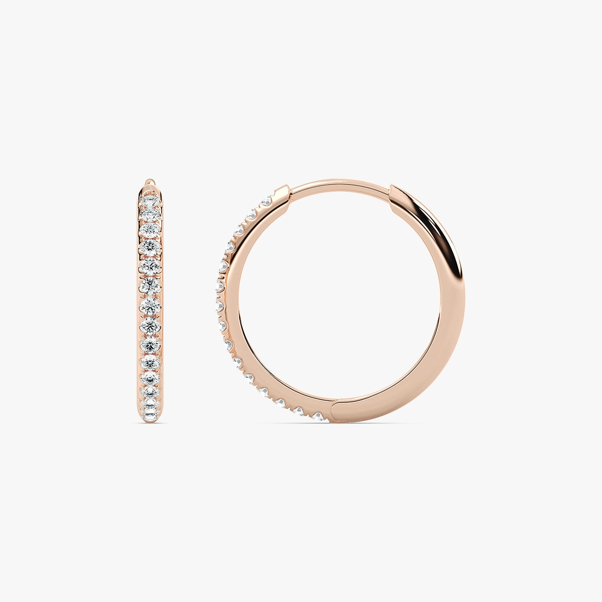 Sophisticated Creation Petite Adornment 1/5 ctw Round Lab Grown Diamond Huggie Hoop Earrings