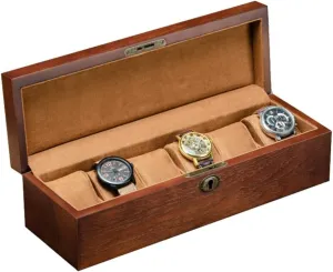 RUVOO Watch Case Watch Roll Watch Winder 6 Slots Watch Box Wooden Watch Storage Box With Lock Watch Box Watch Display Storage Box Watch Box Watch Organizer ( Color : Onecolor , Size : 6 Slots )