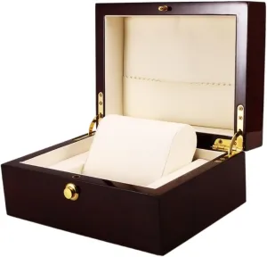 RUVOO Watch Case Watch Roll Watch Winder Single Watch Display Storage Box Wooden Paint Watch Box Watch Slots Wooden Watch Box Storage Organizer Men Watch Box Watch Organizer